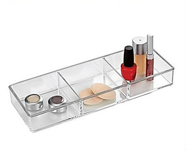 22 Cosmetic Makeup Organizer Base Tray, White, COS-22W-52