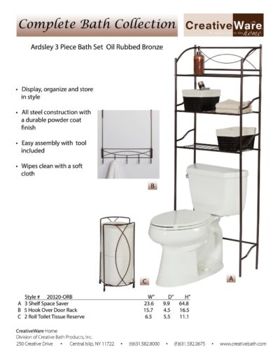 Ardsley 3 Pc Oil Rubbed Bronze